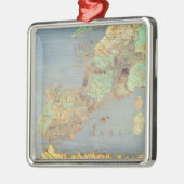 Karte von Frankreich, von Spanien und von Silbernes Ornament (Links)