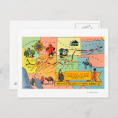 Karte von Fred Harvey Hotel LocationsCA zu KS (Vorne/Hinten)