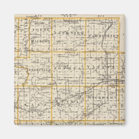 Karte von Fulton Landkreis und Lewistown Magnet (Vorne)