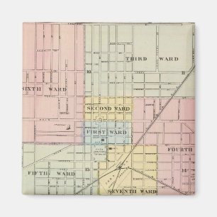 Karte von Galesburg, Monmouth und Aledo Magnet