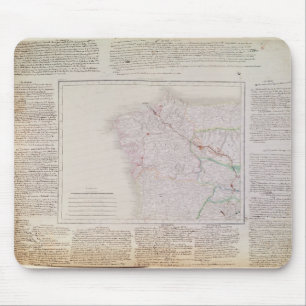 Karte von Galizien mit dem Weg der französischen Mousepad