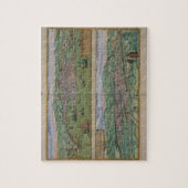 Karte von Genua und von Florenz, von 'Civitates Puzzle (Vertikal)