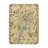 Karte von Glasgow, England Magnet (Vertikal)
