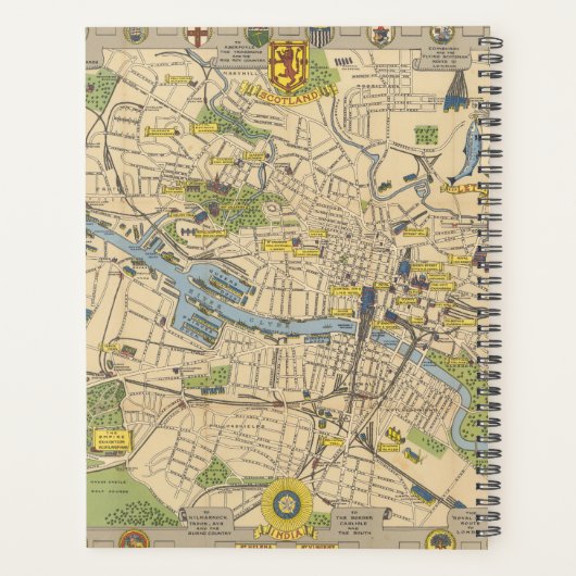 Karte von Glasgow, England Planer (Rückseite)