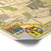 Karte von Glasgow, England Poster (Ecke)