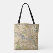 Karte von Glasgow, England Tasche (Rückseite)