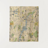 Karte von Glasgow, England Wandteppich (Vorderseite)