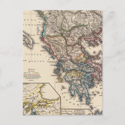 Karte von Graecia, Mazedonien, Thracia (Vorderseite)