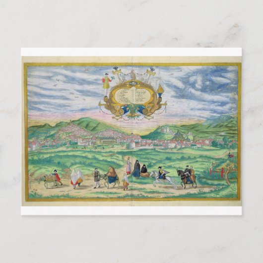 Karte von Granada, von "Civitates Orbis Terrarum" (Vorderseite)