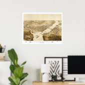 Karte von Green Bay, Wisconsin von 1867 Poster (Heimbüro)