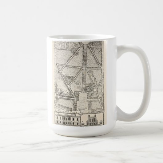 Karte von Greenwich-Park Kaffeetasse (Rechts)