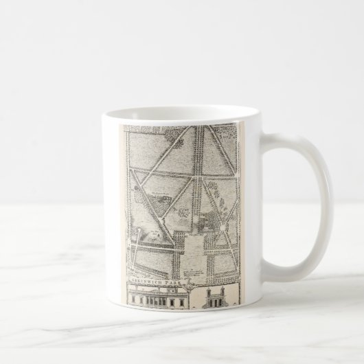 Karte von Greenwich-Park Kaffeetasse (Rechts)