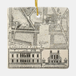 Karte von Greenwich-Park Keramikornament