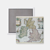 Karte von Großbritannien, 1631 Magnet (Vorderseite/Rückseite)