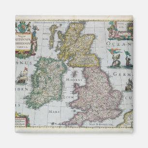 Karte von Großbritannien, 1631 Magnet
