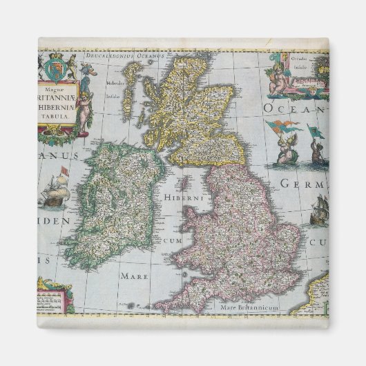 Karte von Großbritannien, 1631 Magnet (Vorne)