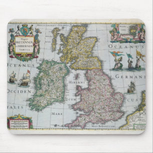 Karte von Großbritannien, 1631 Mousepad