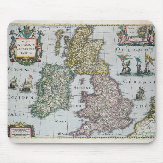 Karte von Großbritannien, 1631 Mousepad (Vorne)