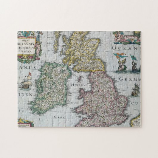 Karte von Großbritannien | 1631 Puzzle (Horizontal)