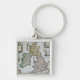 Karte von Großbritannien 1631 Schlüsselanhänger
