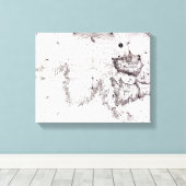 Karte von Großbritannien, Frankreich und Spanien, Leinwanddruck (Insitu (Holzboden))