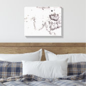 Karte von Großbritannien, Frankreich und Spanien, Leinwanddruck (Insitu (Schlafzimmer))