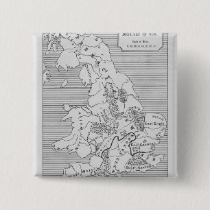 Karte von Großbritannien produzierte durch Button