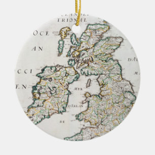 Karte von Großbritannien und von Irland, Keramikornament