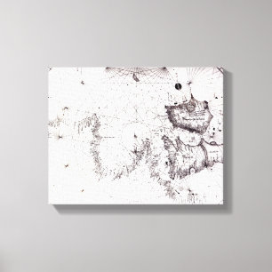 Karte von Großbritannien, von Frankreich und von Leinwanddruck