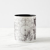 Karte von Großbritannien, von Frankreich und von Zweifarbige Tasse (Mittel)