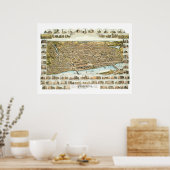 Karte von Haverhill Massachusetts von 1893 Poster (Küche)