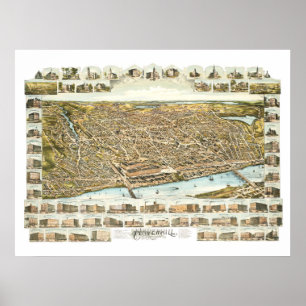 Karte von Haverhill Massachusetts von 1893 Poster