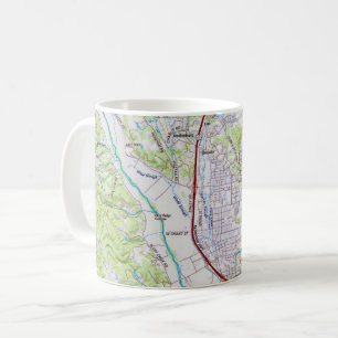 Karte von Healdsburg, Kalifornien Kaffeetasse