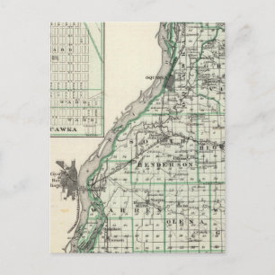 Karte von Henderson Landkreis und Oquawka