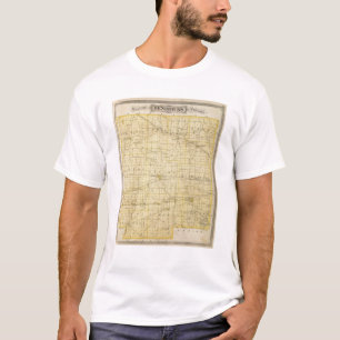 Karte von Hendricks County T-Shirt