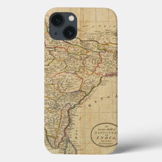 Karte von Hindostan oder Indien Case-Mate iPhone Hülle (Rückseite)