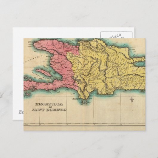 Karte von Hispaniola oder St Domingo (Vorne/Hinten)