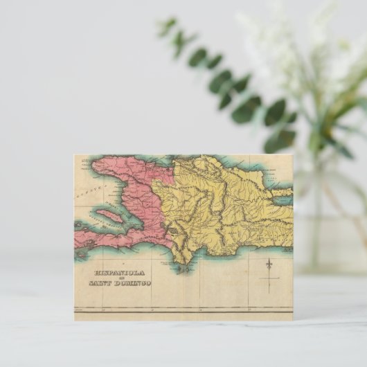 Karte von Hispaniola oder St Domingo (Stehend Vorderseite)