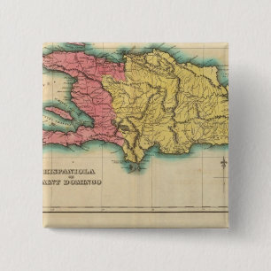 Karte von Hispaniola oder St Domingo Button