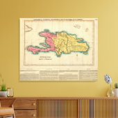 Karte von Hispaniola oder St Domingo Leinwanddruck (Insitu (Wohnzimmer))