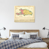 Karte von Hispaniola oder St Domingo Leinwanddruck (Insitu (Schlafzimmer))