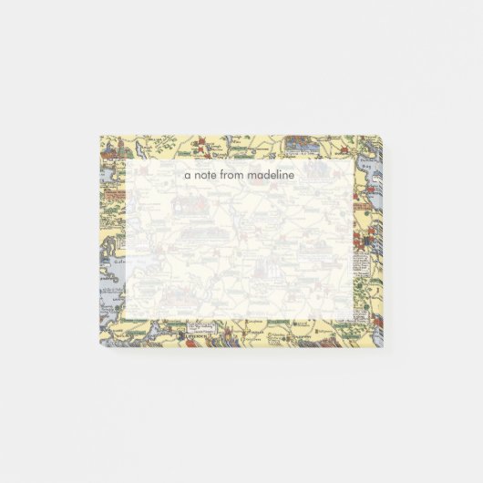 Karte von historischem Irland Post-it Klebezettel (Vorderseite)