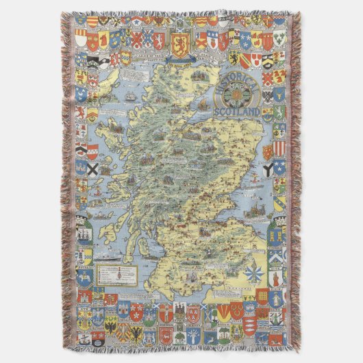 Karte von historischem Schottland Decke (Vorderseite Vertikal)