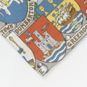 Karte von historischem Schottland Fleecedecke (Ecke)