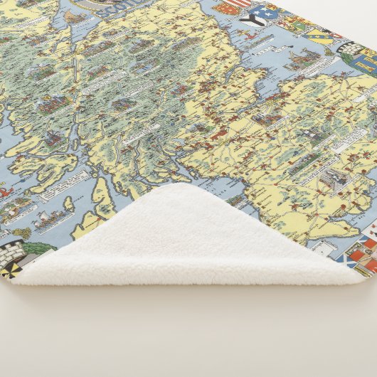 Karte von historischem Schottland Sherpadecke (3/4)