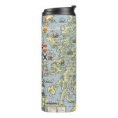 Karte von historischem Schottland Thermosbecher (Nach links gedreht)