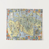 Karte von historischem Schottland Wandteppich (Vorderseite (Horizontal))