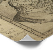 Karte von Holland 1583 - Leo Belgicus Poster (Ecke)