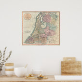 Karte von Holland 1799 - von John Cary Poster (Küche)