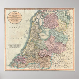 Karte von Holland 1799 - von John Cary Poster